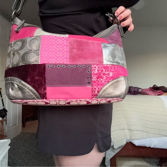 Coach Y2K Pink & Silver Patchwork Shoulder Bag - H0893-F12865 - Picture 13 of 13